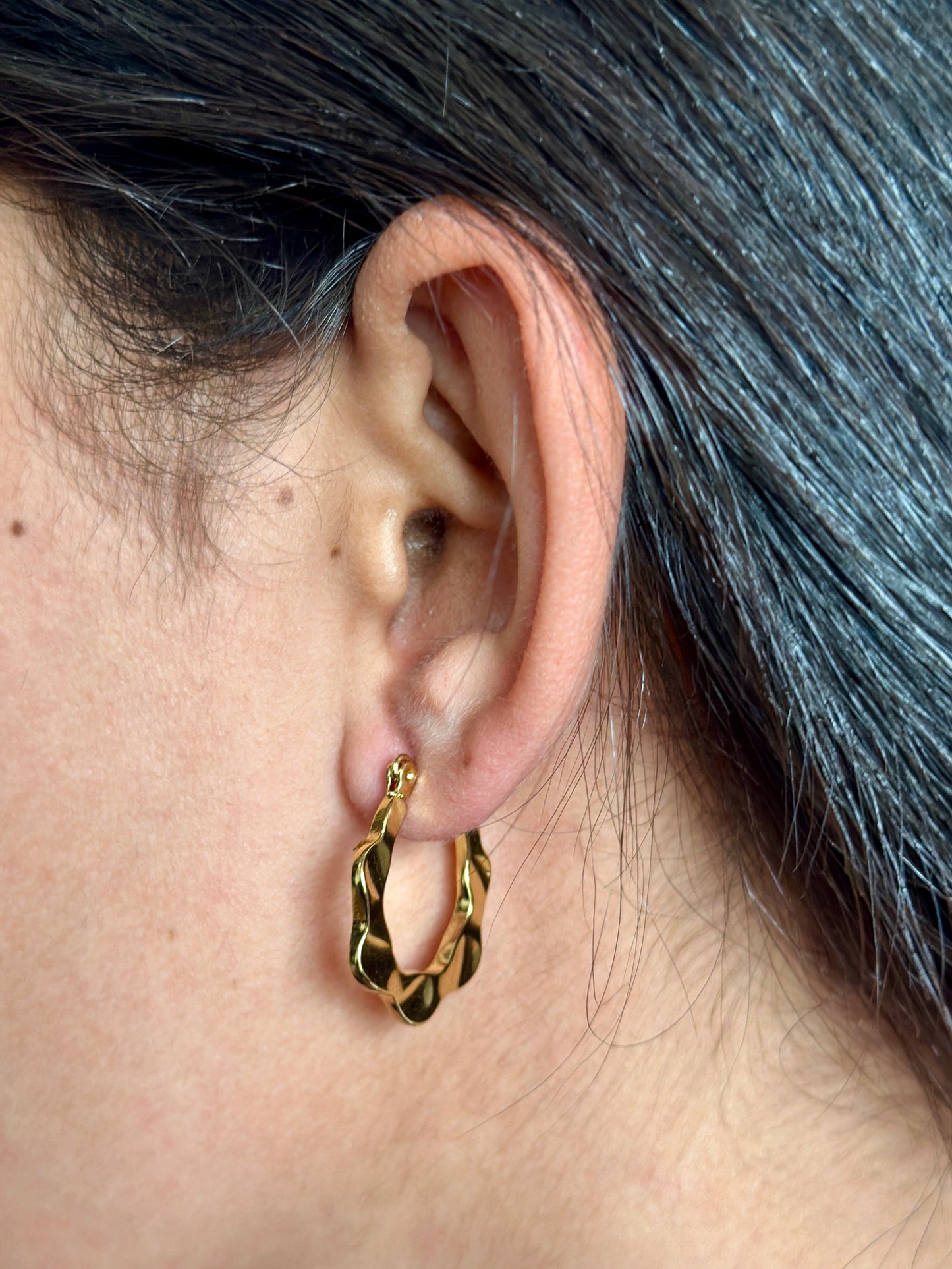 Waves Of Gold Hoops