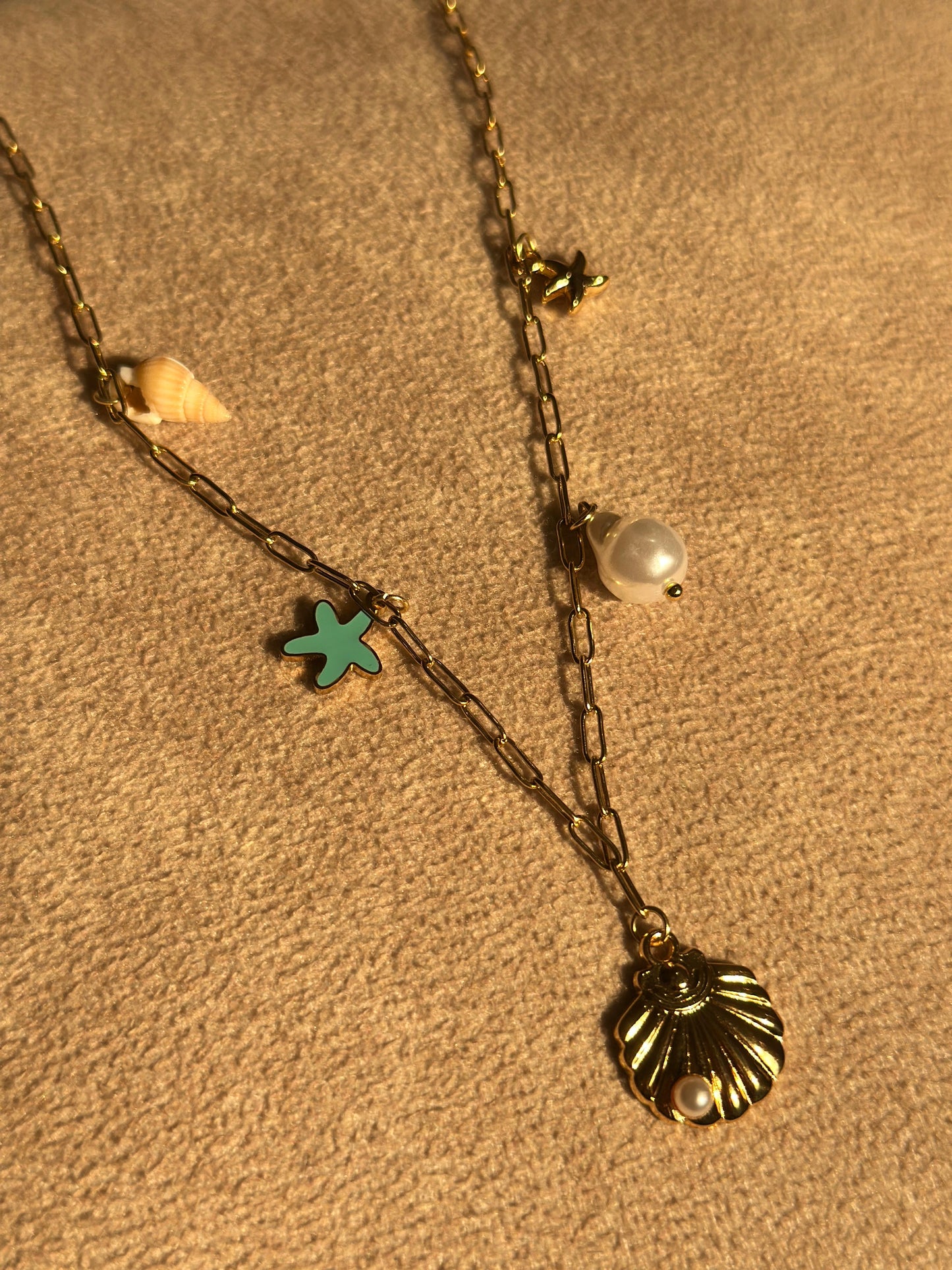 Beachy Shell Charms Necklace