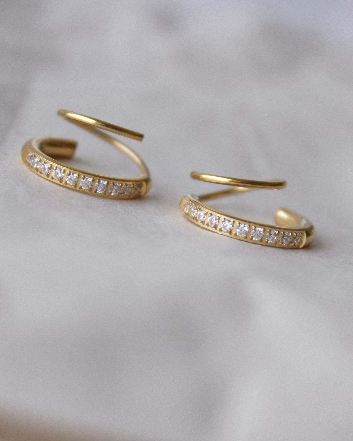 Faux Double Piercing Hoops