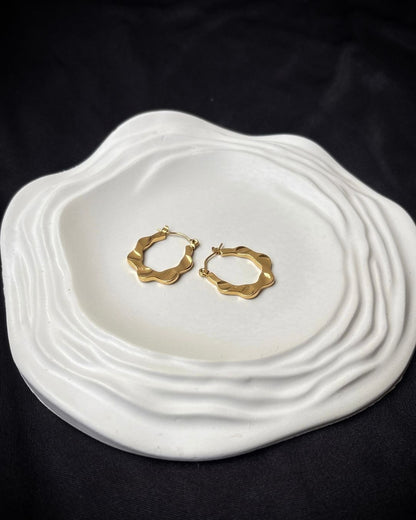 Waves Of Gold Hoops