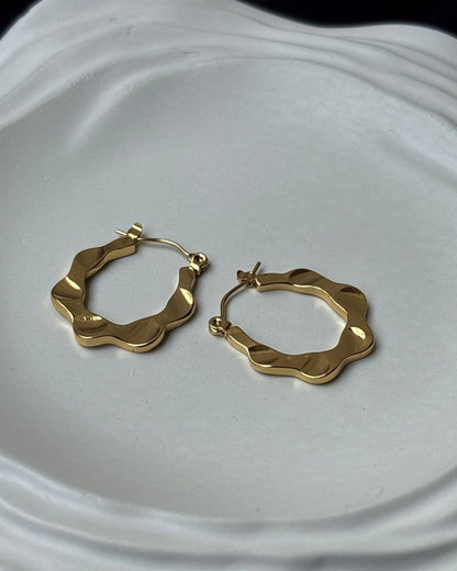 Waves Of Gold Hoops