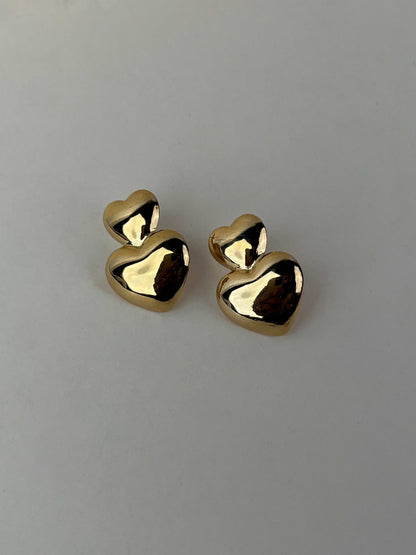 Double Heart Earrings