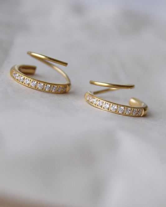 Faux Double Piercing Hoops